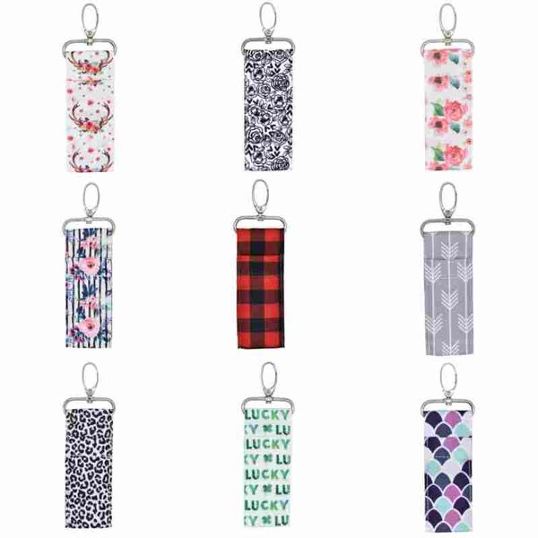 

chevron lipstick chapstick holder keychain lip bag colors monogram multi chevron key lip palm holder 200pcs 2018 new
