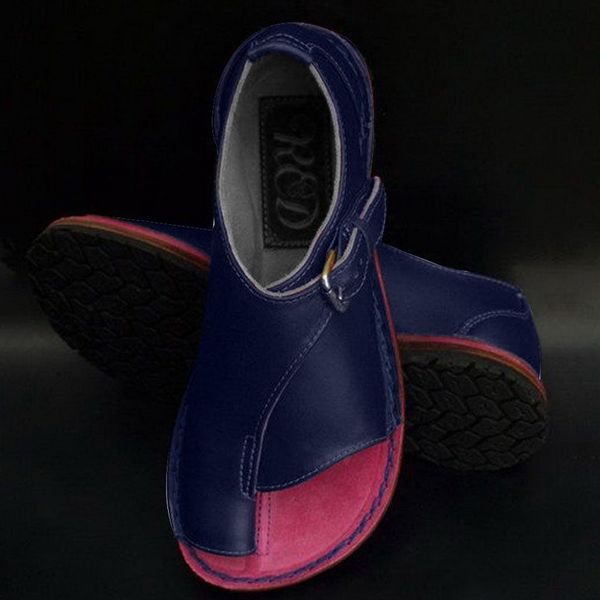 

shujin women shoes soft genuine leather women sandals female flat sandals casual summer beach shoes female buckle, Black