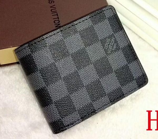 

2019 paris plaid styler mens wallet purse special leather multiple short small bifold wallet card wallets pocket bag european 035