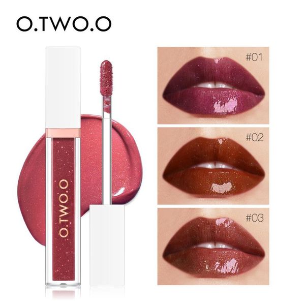 

o.two.o mirror glass lip gloss moisturizing light gel no sticky shimmer lipstick liquid makeup 7 color lipgloss maquiagem