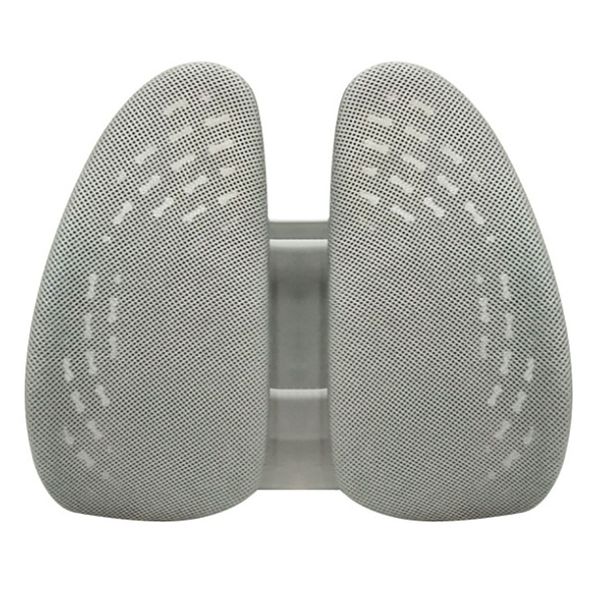 

car seat chair back massage lumbar support waist cushion mesh ventilate cushion pad for office home car,grey