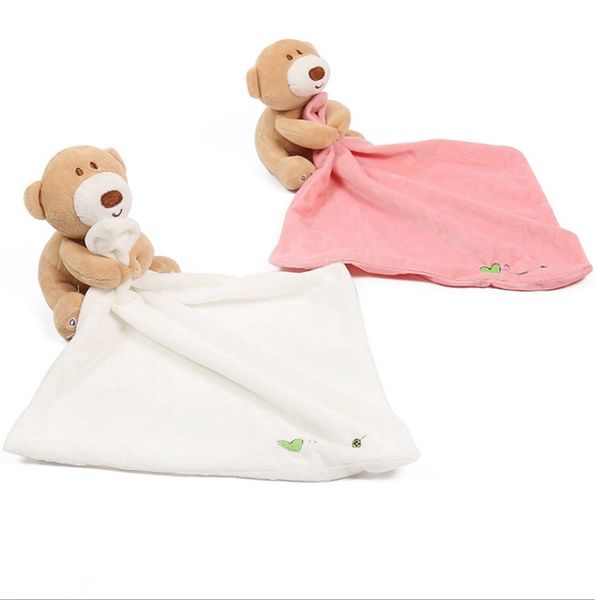 

baby towel bear baby appease towels toys calm doll teether toddler bath animal toy blankets cartoon bibs dhw3439