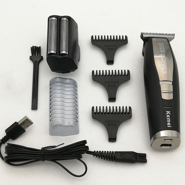 

2020 2 in 1 hair beard trimmer electric shaver for men 0mm baldheaded hair clipper reciprocating razor finish shaving machine