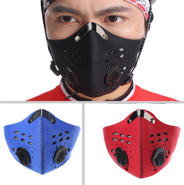 

antibacterial breathable sport face mask with filter activated carbon pm 2.5 anti-pollution running cycling facial care mask 30pcs