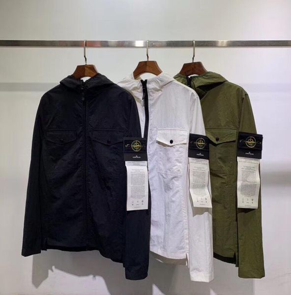 

new fashion men stone island hoodie streewear mens hoody long sleeve hoodies hip hop black white hoodie men clothing jackets, Black;brown