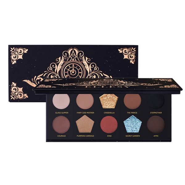 

2019 10 colors pigmented waterproof cosmetics shimmer matte eyeshadow pallete glitter powder eye shadow makeup