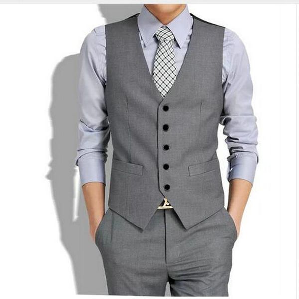 

new arrived businesswears gilets suit vest men 2019 fashion slim fitness men's waistcoat blazer vests clothing, Black;white