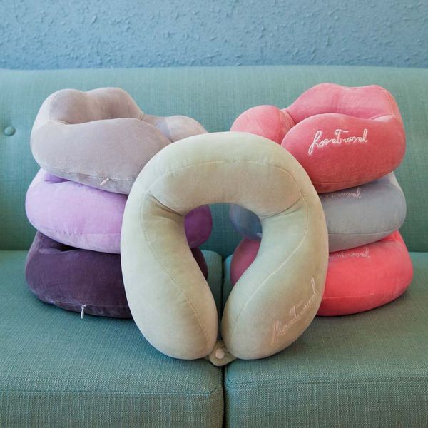 

memory foam pillow u-shaped neck support pillow cushion travel air plane sleep soft headrest office car embrace cervical pillows