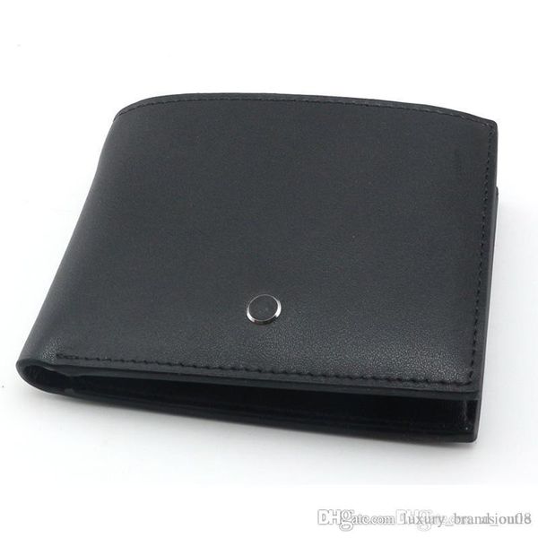 

brands men genuine leather mt wallet man credit card holder, new luxurious metal cufflink man jewelry suit mb golden cuff links, Silver