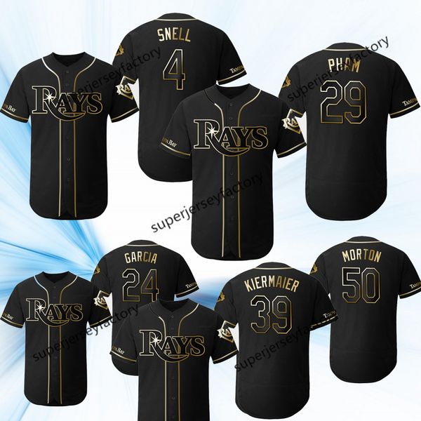 

Tampa Bay 4 Blake Snell 2019 Golden Edition Jersey Matt Duffy Joey Wendle Tommy Pham Kevin Kiermaier Charlie Morton Rays Baseball Jerseys
