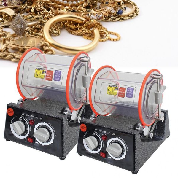 

rotary tumbler jewelry polisher jewelry polishing cleaner machine 220v eu /uk plug for professional jeweler making tool