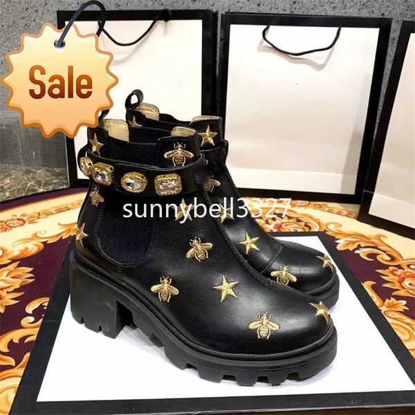 

luxury women's female martin box 2019 trip embroidered leather ankle boot with belt boots and designer booties for women shoes 2gg0, Black