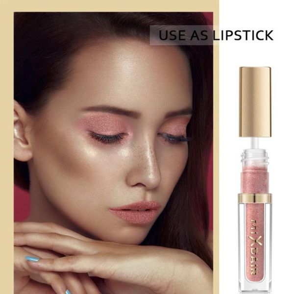 

6 colors in one matte lip gloss & highlighter glow lipstick set makeup glitter shadow liquid lipstick shimmer eye makeup h5i6