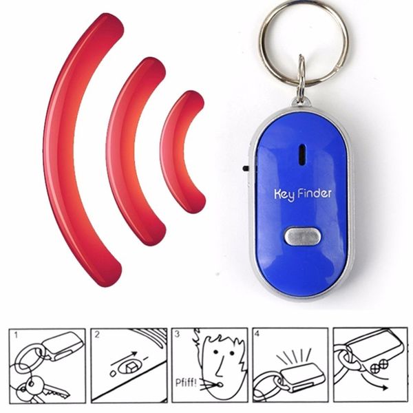 Mini fischio anti-smarrimento Key Finder Lampeggiante Segnale acustico Telecomando Bambini Portachiavi Portafoglio Localizzatori Promemoria allarme bambino DLH280