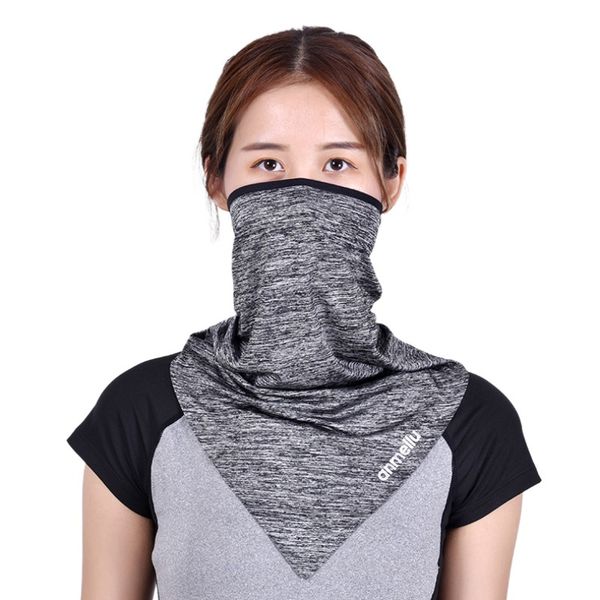 

women men face mask multi functional anti-uv quick dry breathable moisture wicking wristband hairband cap scarf, Black