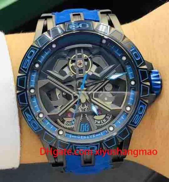 

роскошные мужские часы, master, watch, серия excalibur, ремешок из натурального каучука, механический механизм, с отличными визуальными эффе, Slivery;brown