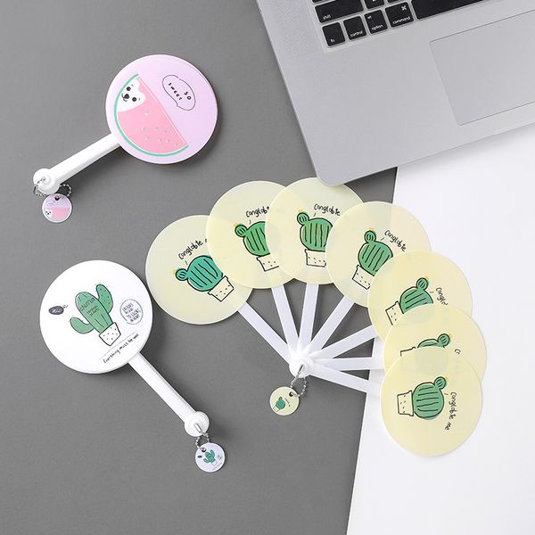 

summer cool small fresh pp fan japanese style seven fold fan creative cute cartoon with hand fan student