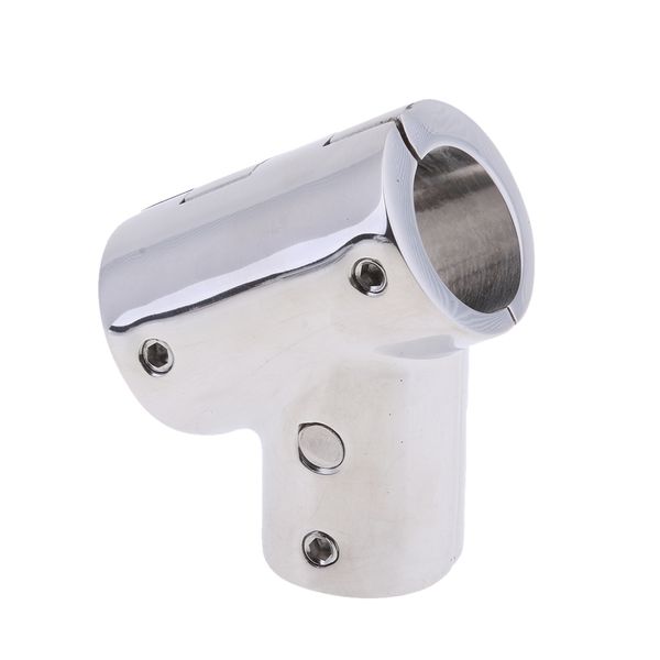 

22mm boat handrail fitting 60 degree tee 3 way - 316 stainless steel