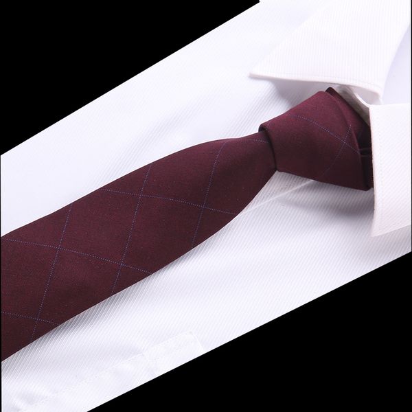 

20colors luxury wool ties for men 6cm wide 2018 new fashion slim necktie plaid wedding solid red black grey cotton designer tie, Blue;purple