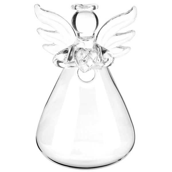 

angel clear glass wall hanging vase bottle for plant flower decorations