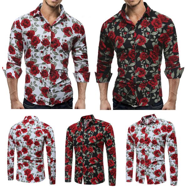 

vogue vogues fashion new mens slim fit long sleeve formal shirt fashion men casual shirts, White;black