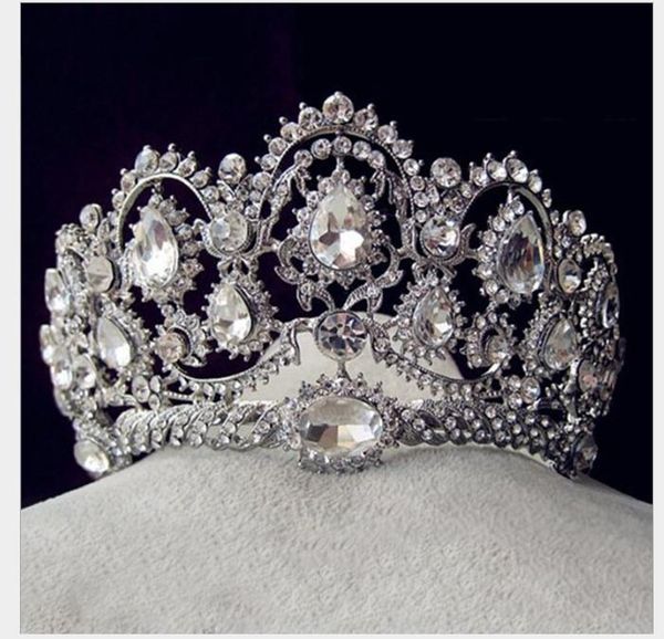 

married bride crown 2019 bride crown round headdress, Slivery;golden