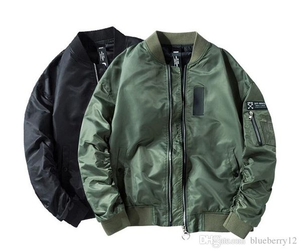 

мода бомбардировщик куртка для мужчин m-4xl ma1 куртки черного army green pilot коутс normal и thick, Black;brown