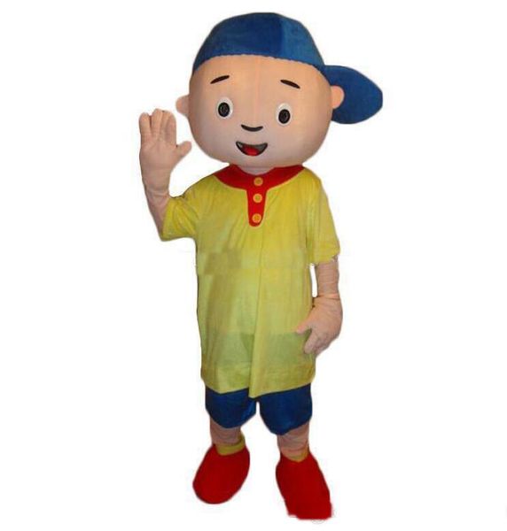 2019 Fábrica nova Caillou Mascot tamanho quente traje Adulto Caillou mascote traje transporte gratuito