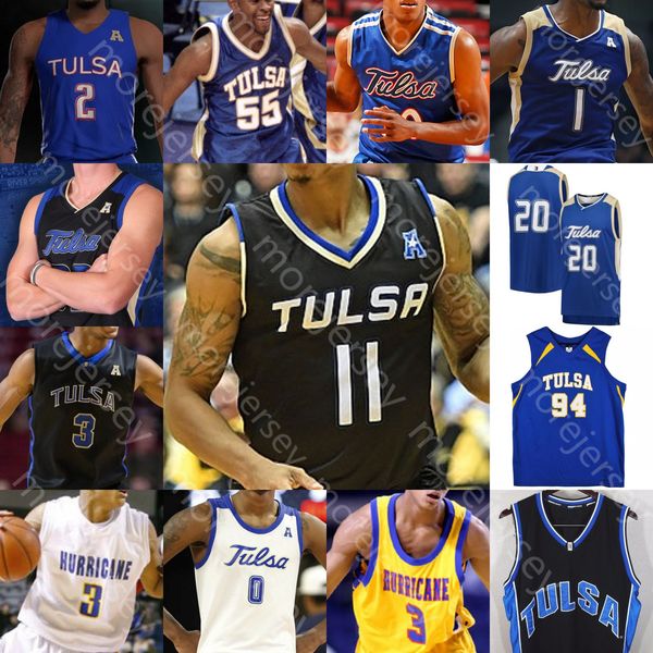 

custom tulsa golden hurricane basketball jersey ncaa college clarkson igbanu rachal horne darien jackson joiner korita hill harrison jeffrie, Black;red