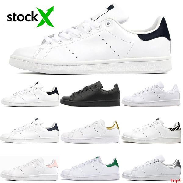 

new stock x smith designer sneakers men women chaussures triple black white green zebra stan fashion mens trainer sports casual shoes flat