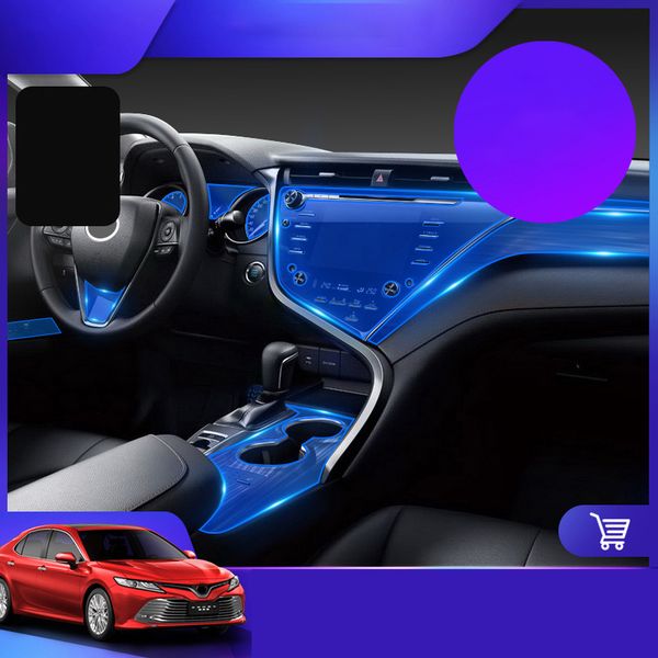 

lsrtw2017 tpu car interior gps navigation screen anti-scratch film gear protective sticker for camry 5th dashboard