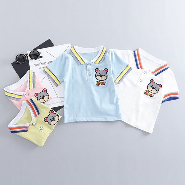 

2pcs / set summer kids маликов коѬоким Ѭђкавом мђлилм медвед пеаи оп ђболк, White