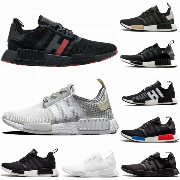 

nmd runner r1 primeknit triple black white bee nmds designer running shoes for men women oreo nmds runner sports sneakers 36-45