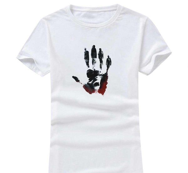

palm of your hand 2020 new fashion women men cotton o neck short sleeve print casual t-shirts loose personalized unique tees wholesale, White;black