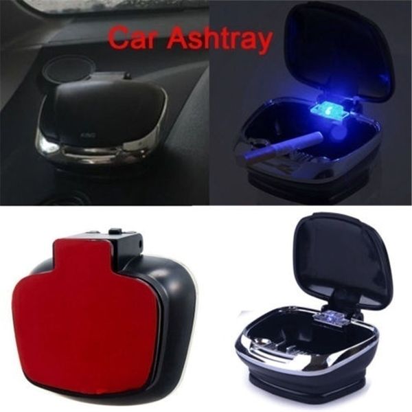 

car auto cigarette lighter ashtray smokeless usb charge blue led light indicator