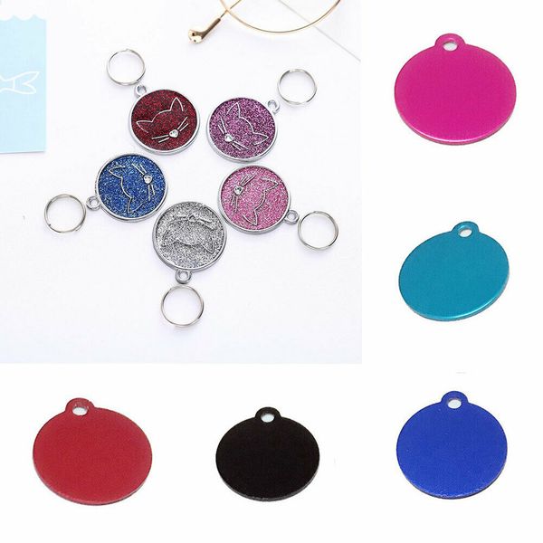 

модная dog tag подвеска декор с блестками cat гоги идентичность карта colorful id теги