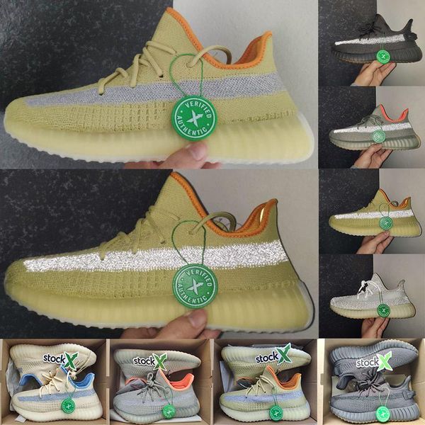 

big size 13 kanye west marsh v2 men women running shoes linen earth tail light desert sage yeshaya reflective designer sneaker mens trainers