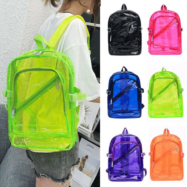 

Goocheer Candy Bag Women Beach Bags Travel Clear Unisex Transparent School Security Backpack Book Bag Schoolbag