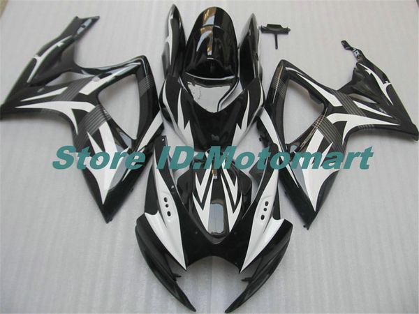 Set carenatura ABS per SUZUKI GSXR600 750 2006 2007 GSXR 600 GSXR 750 K6 06 07 nero bianco Kit carenatura gs + 7 regali Sp103