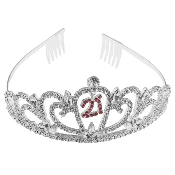

потрясающие кристалл rhinestone tiara день рождения годовщина корона головной убор, Silver