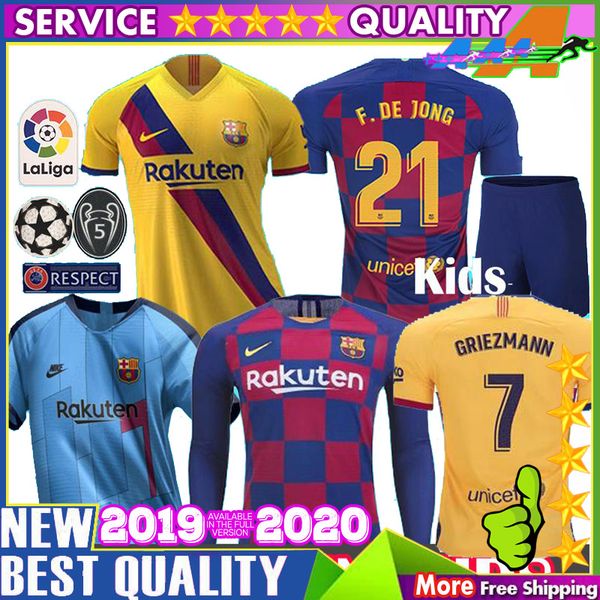 

2019 2020 barcelona occer jer ey cami eta de fútbol 19 20 me i f de jong griezmann et of football jer ey rakitic et uniform kid