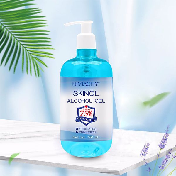 

in stock hand sanitizer 75 degree alcohol disinfection 500ml disposable gel fragrance portable instant wash household