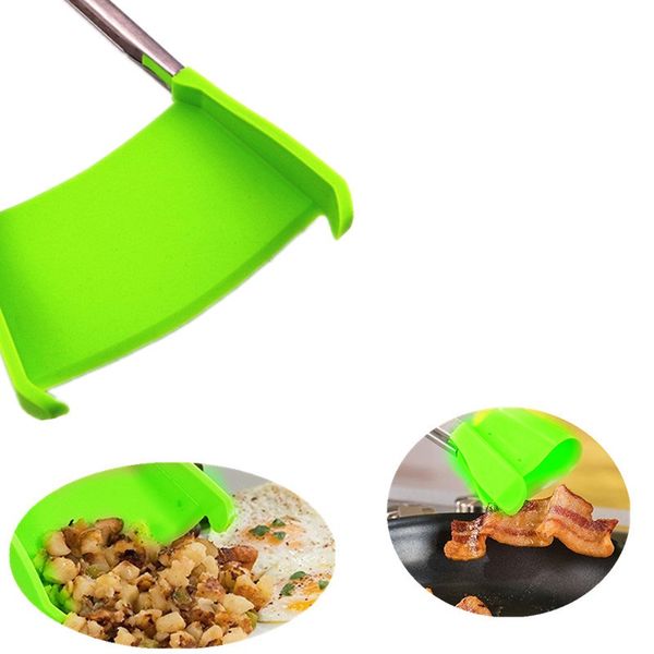 

шпатель тонг кухня шпатель щипцы антипригарным жаропрочных пищи клип сцепление рама из нержавеющей стали силиконовые шпатель тонг