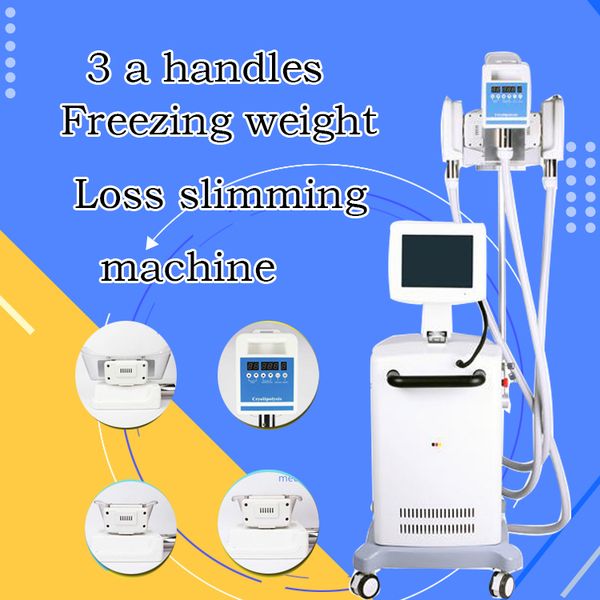 

new 3 handles laser vacuum cold cool cryo therapy fat e ing weight loss slimming machine