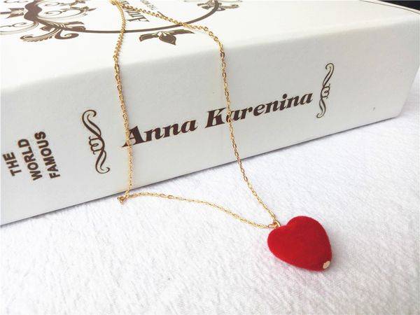 

cecmic red heart rise 18k gold plate costume jewelry necklace designs for bride charm style jewellry, Silver