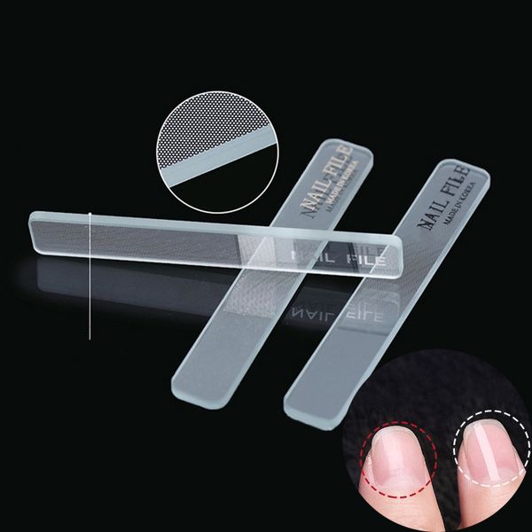 

3pcs/lot transparent sanding nano glass nail file 9cm size professional manicure files