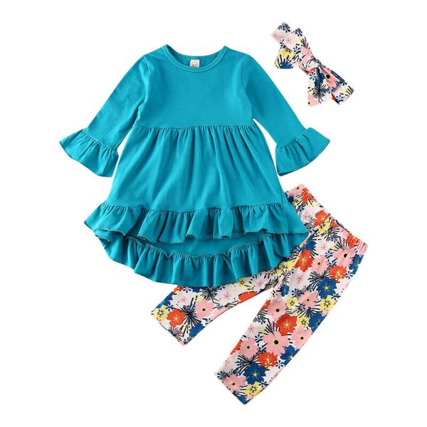 

Toddler Baby Girls Clothes Long Sleeve Tops Dress Floral Pants Outfits 1-4T /BY