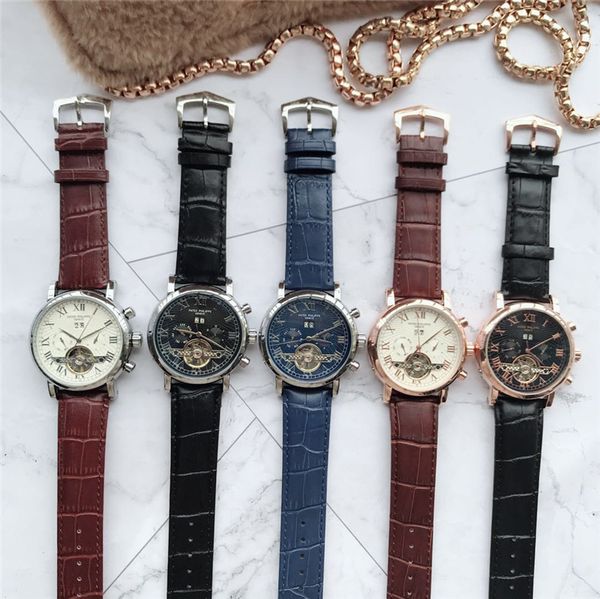 

luxury watch men's mechanical stainless steel automatic gold nautilus watch silver white dial sports mens self-wind watches pp6, Slivery;brown