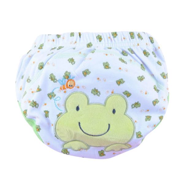 

soft newborn kids baby cloth diaper cartoon toilet training pants bottom nappy waterproof panties shorts, Black