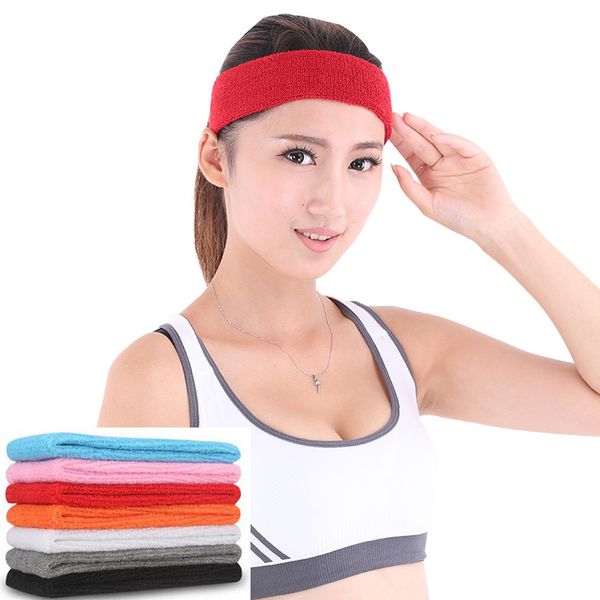 

breathable headband sweatband absorbing sweat hair head band elasticity for yoga running basketball cycling, Yellow;black